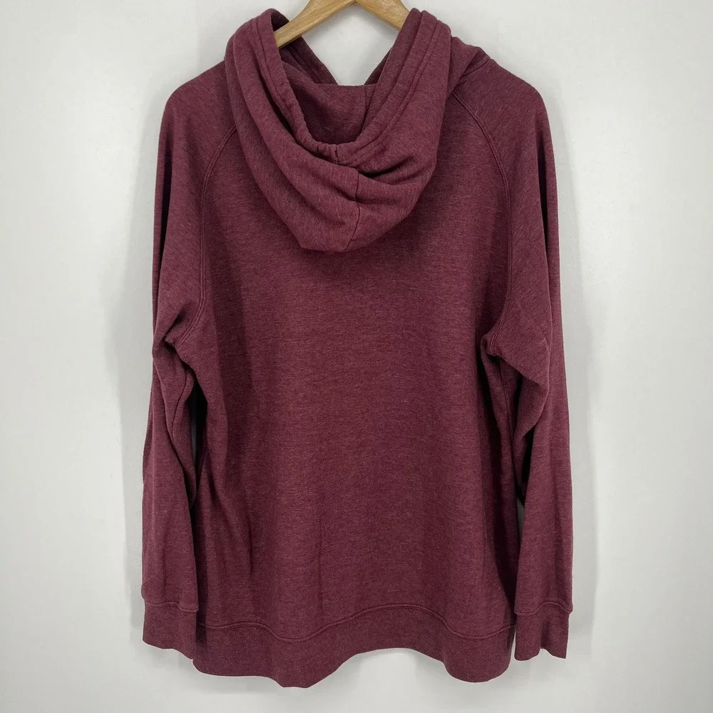 The North Face Mens XXL Burgundy Heathered Pullover Logo Hoodie